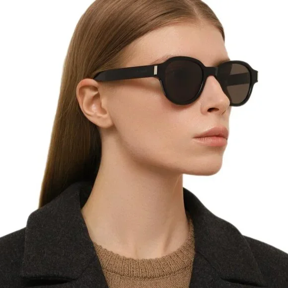 NEW SAINT LAURENT SL 546 001 BLACK GREY UNISEX SUNGLASSES SAINT LAURENT SL546